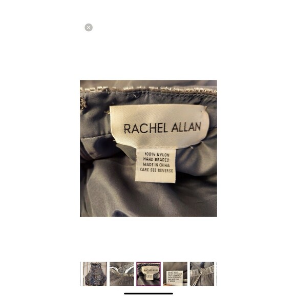 Rachel Allen Gunmetal Prom Dress Size 2 - Picture 3 of 5